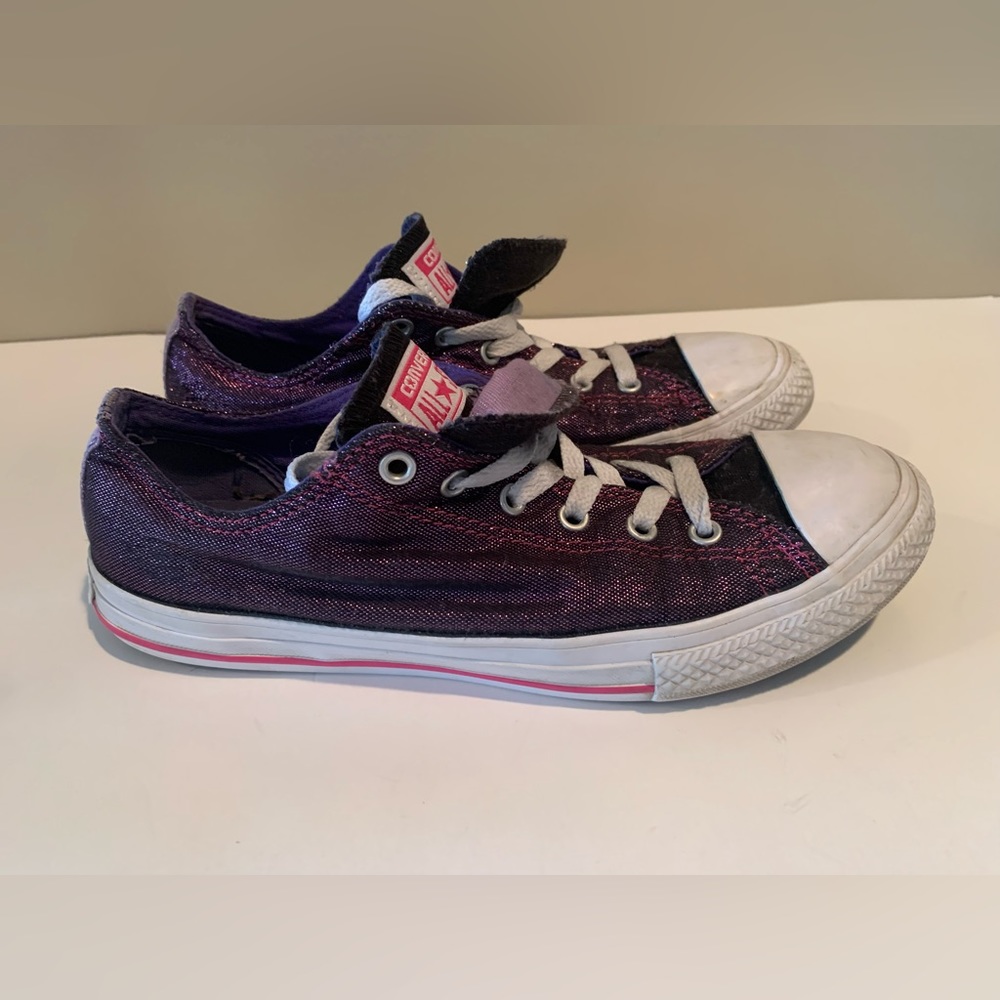 Converse All Stars Low Top Sparkle Shoes Size 5.5 - Picture 2 of 7